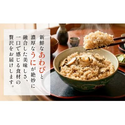 ふるさと納税 石巻市 アワビ ウニ ごはんの素 鮑 あわび うに 雲丹 ご飯の素 炊き込みご飯 レトルト 簡単調理 海鮮 |  | 01