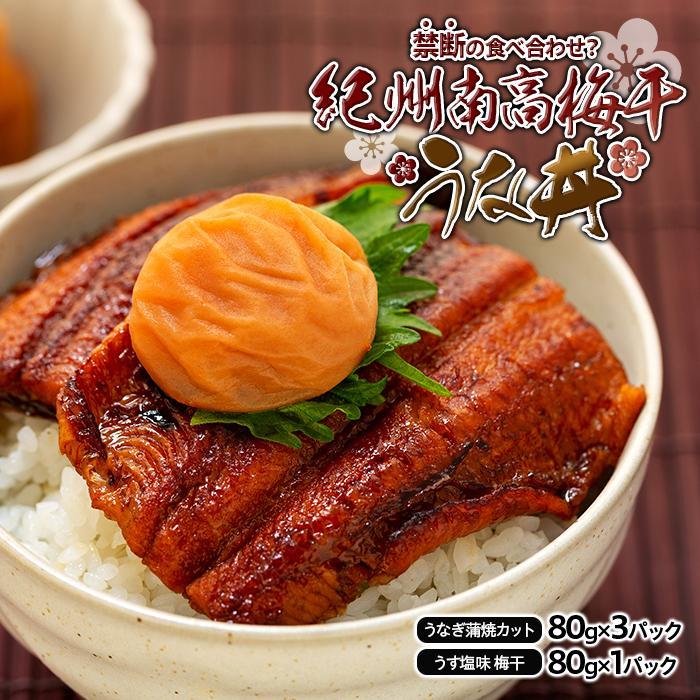 【ふるさと納税】紀州南高梅うな丼 うなぎ蒲焼 240g × 紀州南高梅干 80g うす塩味 塩分10％ 約3人前 | うなぎ 蒲焼 南高梅 梅干し 梅干 セット ひつまぶし どんぶり 丼 和歌山 和歌山県 有田 有田川 時短 総菜 お手軽 冷蔵 鰻 魚介類 水産 食品 人気 おすすめ 送料無料
