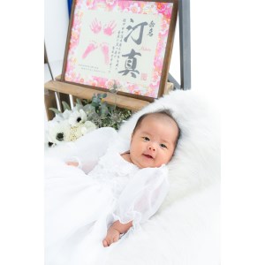 お宮参り撮影プラン ミルク ベビードレスレンタル・写真撮影・アルバム・データ込み