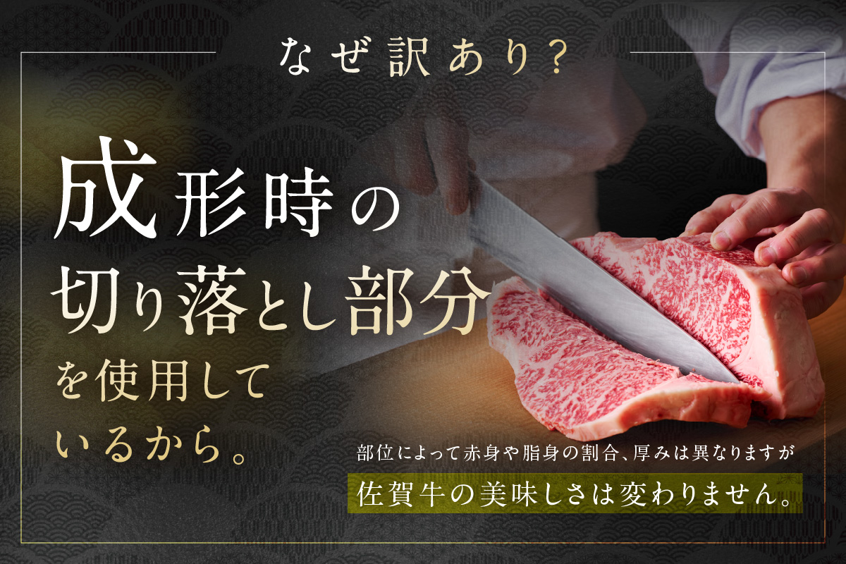 佐賀牛 訳あり 切り落とし 1kg (500g×2p) 159-J1695