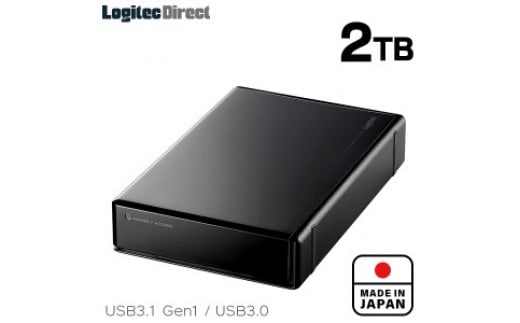 
【036-02】ロジテック HDD 2TB USB3.1(Gen1) / USB3.0 国産 TV録画 省エネ静音 外付け ハードディスク【LHD-EN2000U3WS】
