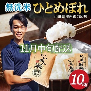 SE0424　11月中旬配送／令和7年産【無洗米】ひとめぼれ　10kg(5kg×2袋) 農家直送『いいあん米』AG