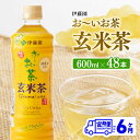 【ふるさと納税】【6ヶ月定期便】伊藤園 おーいお茶 玄米茶 （PET） 600ml×48本 - 伊藤園 飲料類 飲みもの 玄米茶 お茶 ペットボトル PET 備蓄 長期保存 送料無料 D07361t6