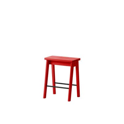 旭川家具 cosine シューラックスツール レッド_04943【配送不可地域：離島・沖縄】【1736749】