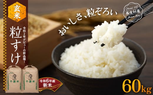 H04-A02 【令和6年産新米】粒すけ（玄米60kg）令和6年産