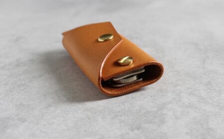 tanikoオリジナル キーケース（焦茶）《厚真町》【Taniko leather】[AXAP028]