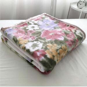 【シングルサイズ】洗える やわらか軽量アクリル毛布ピンク1枚 NA-5-PI