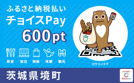 
境町チョイスPay 600pt（1pt＝1円）【会員限定のお礼の品】
