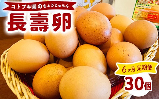 
                  【定期便6ヶ月】当社自慢の卵 長壽卵 30個入り | 卵 たまご タマゴ ちょうじゅらん 鶏卵 玉子 国産  定期便 6ヶ月 6カ月 6か月 先行予約 先行受付　※離島への配送不可
                