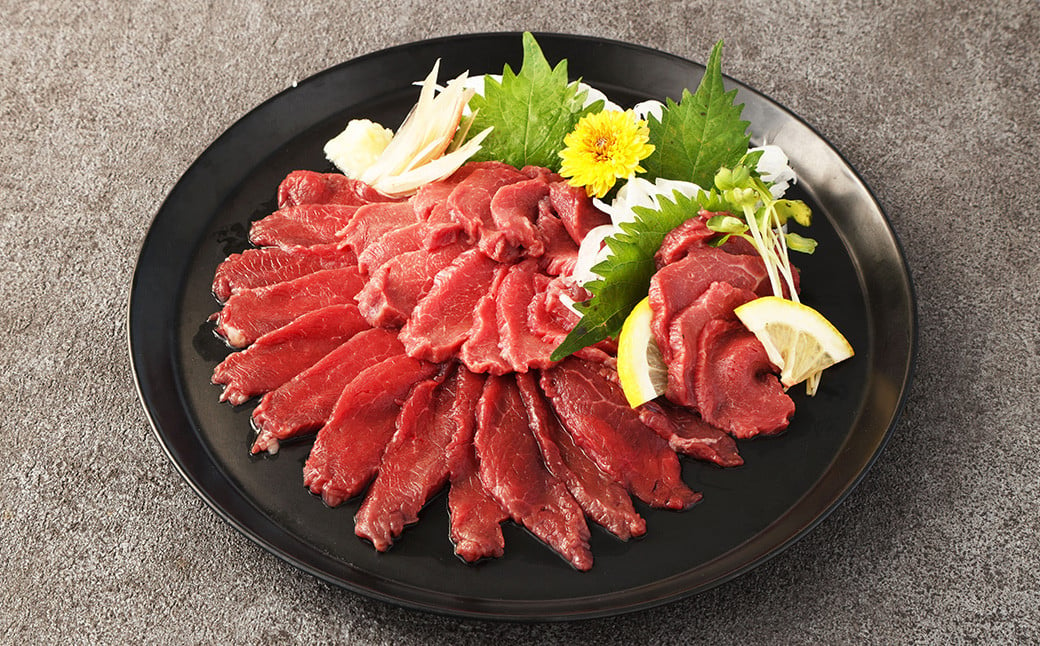 赤身馬刺し・馬肉さくらユッケ セット 計約350g（約200g＋約150g）