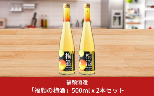 
ふたつの梅をブレンドした「福顔の梅酒」500ml×2本セット 梅酒 リキュール [福顔酒造]【010S241】
