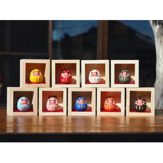 【ふるさと納税】豆だるま 9色 セット マス入り 伝統工芸品 張り子 だるま ミニチュア 手づくり 縁起物 魔除け お守り おしゃれ 置物 インテリア おもちゃ 人形 民芸品 
