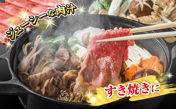 【全2回定期便】【訳あり】【A4~A5ランク】長崎和牛 しゃぶしゃぶ・すき焼き用 400g（肩ロース肉・肩バラ肉・モモ肉）《壱岐市》【株式会社MEAT PLUS】 肉 牛肉   冷凍配送 訳あり しゃ