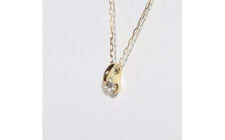 K18　一点留め　天然ダイヤモンド　ネックレス　1382r