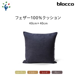 blocco フェザー100％ クッション（40cm×40cm） 460099001 レッド