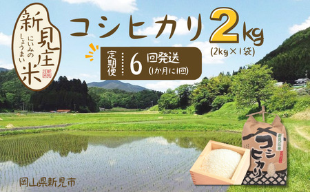 【令和7年産】新見庄米 コシヒカリ 白米 2kg （2kg×1袋）定期便6回 1か月に1回