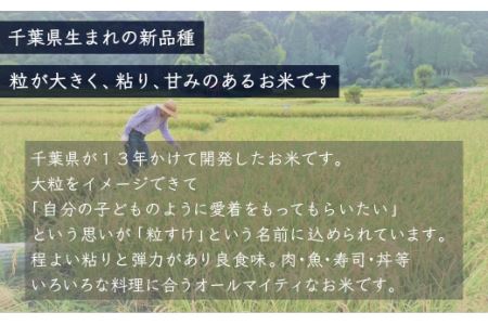 ＜3ヶ月定期便＞ 令和7年産 千葉県産「粒すけ」5kg×3ヶ月連続 計15kg / どっちのふるさと TV フジテレビ 粒すけ 令和5年産粒すけ 千葉県産粒すけ A029