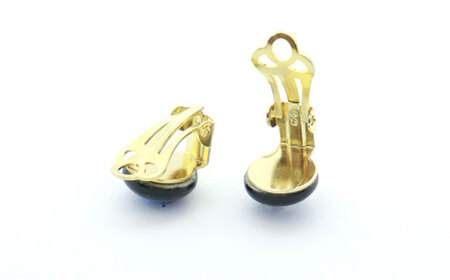 【美濃焼】 青錆むら タイル イヤリング 直径10mm 瑞浪市 / TILEmade タイル アクセサリー ハンドメイド [AZCD043]