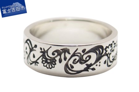 リング 【ハンドメイドアクセサリー】和柄リング(桜)  指輪