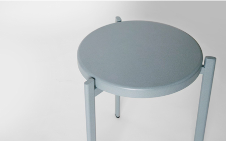 東大阪発大手メーカーの製造工場が作る家具【KOSEN】 スツール(スエードライトグレー)