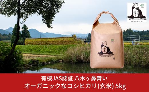 先行予約 有機JAS認証 コシヒカリ 玄米 5kg 「八木ヶ鼻舞い」 令和8年産 オーガニック 新潟県三条市産 コシヒカリ こしひかり 【019S020】