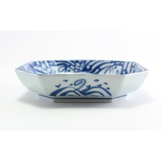 源右衛門窯 染付四海波（方皿） 器 食器 皿 鉢 波 角皿 A40-39_イメージ3
