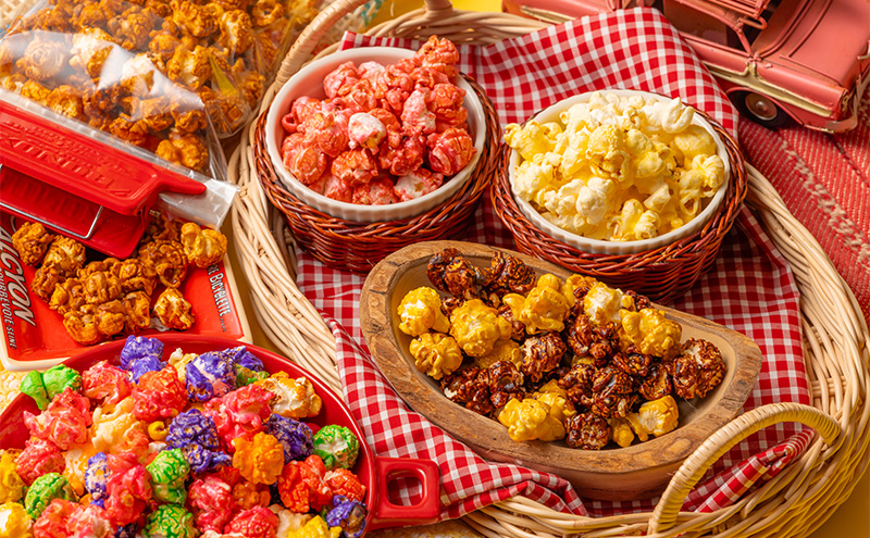 【2個セット】とにかく濃い！二度漬け！キャラメルポップコーン！×1＆甘塩カラフルケトルコーン！×1 ポップコーン カラフル キャラメル スイーツ かわいい プレゼント 大田区 東京都