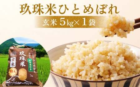 【令和6年産】玖珠米 玄米 「ひとめぼれ」5kg 玖珠米 玄米 ひとめぼれ 5kg 令和5年産 特A 食味ランキング 3年連続 玄米 カレー チャーハン 大分県 玖珠町 美しい水 寒暖の差 肥沃な土壌 特別栽培米 美味しい 健康