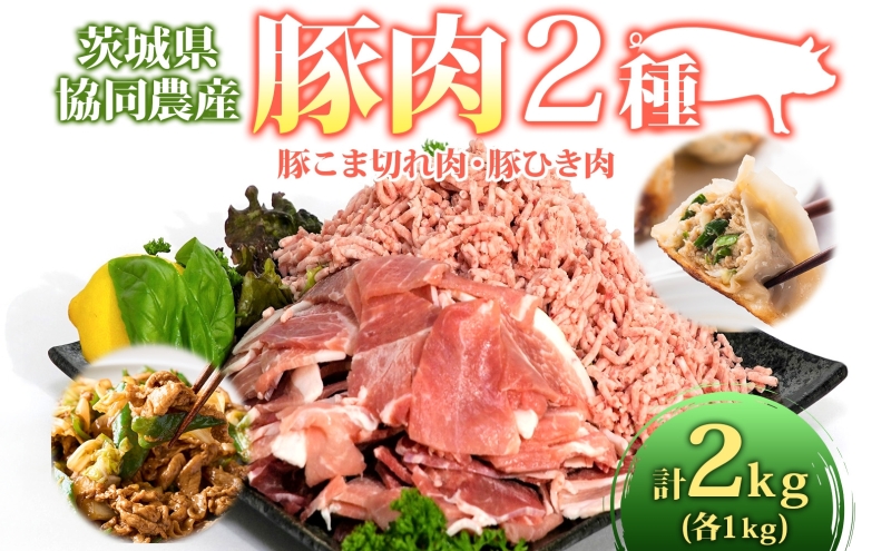 豚 小間切 ひき肉 計2kg 各5パック×200g 肉 豚肉 豚小間 豚こま ひき肉 豚ひき肉 ミンチ 国産 焼きそば 野菜炒め ハンバーグ 餃子 便利 小分け 茨城県 結城市