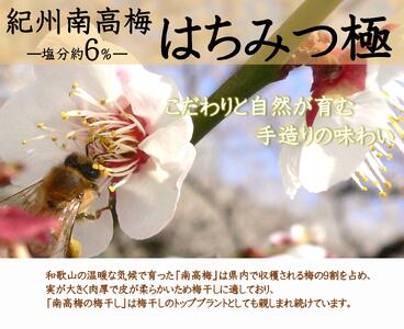 紀州南高梅 はちみつ極 塩分約6％ 850g ［YM10m］ A-247