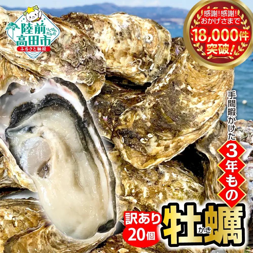 【先行予約】 殻付き生牡蠣 20個 訳あり 三陸産 旬 生牡蠣