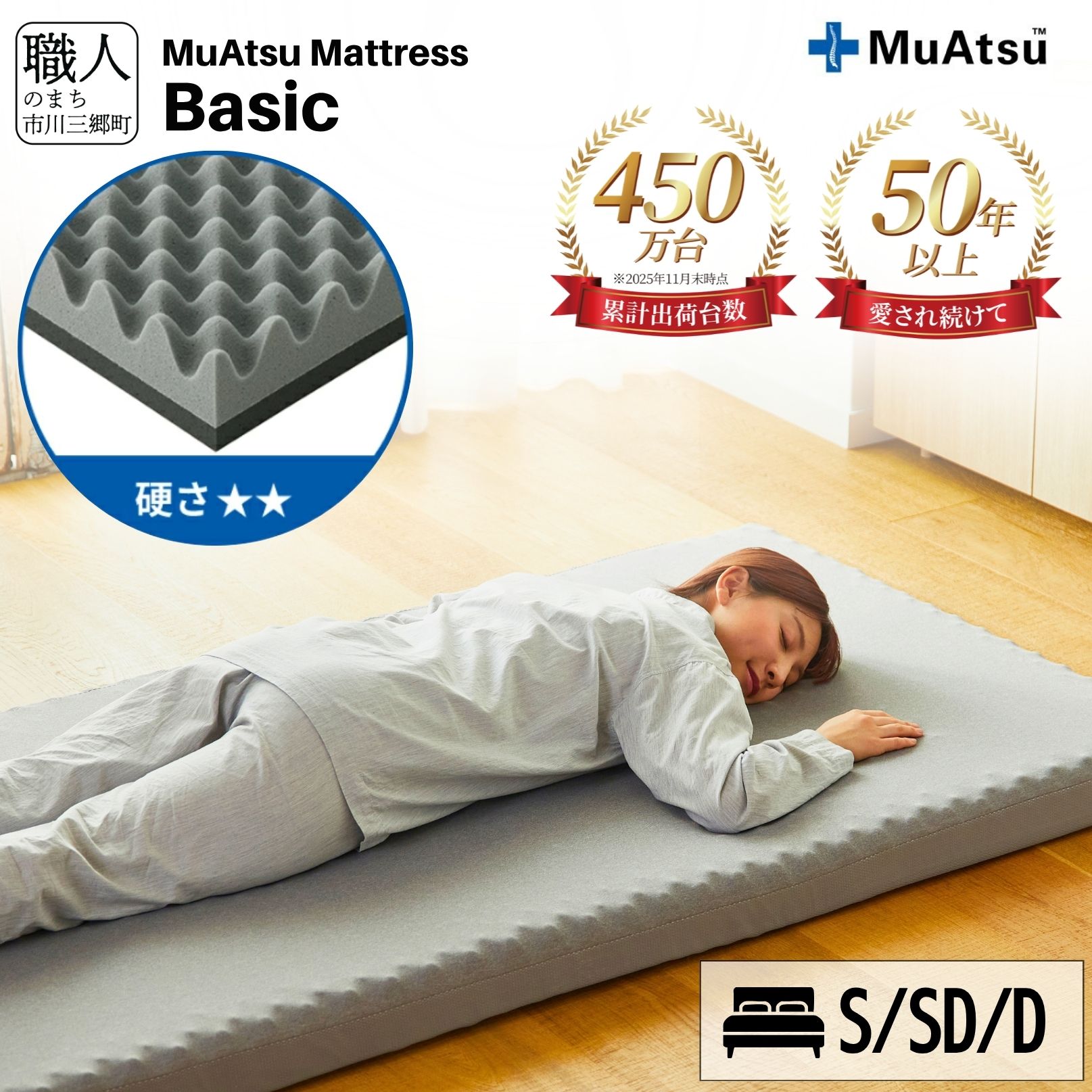 【ふるさと納税】 昭和西川 ムアツ マットレス 選べる サイズ 三つ折り ベーシック Basic 折りたたみ シングル セミダブル ダブル コンパクト ベッドマットレス 体圧分散 通気性 快眠 不眠解消 夫婦 背骨 不眠 夏 蒸れにくい 新生活 健康 熟睡 引越し ふとん