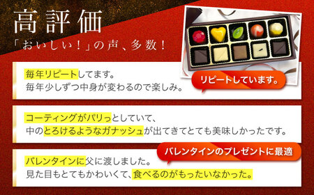 【2024年2月〜発送】ボンボンショコラ 10個入り / チョコ チョコレート お菓子 バレンタイン / 南島原市 / 本田屋かすてら本舗[SAW032]