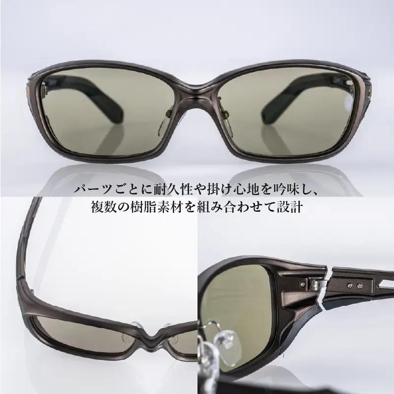 Zeque（ゼクー）偏光サングラス Devon（デヴォン）F-2070 ブラック&ブロンズグラデ / トゥルービュースポーツ