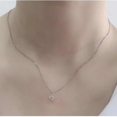 ふるさと納税 松山市 Pt　ダイヤ0.5ct　ペンダントネックレス 6本爪 |  | 02