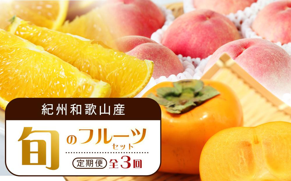 
【7・8・10月 全3回】紀州和歌山産旬のフルーツセット（バレンシア・桃・ひらたねなし柿）【UT79】
