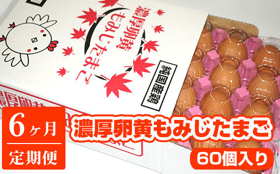 濃厚卵黄もみじたまご【60個入り】【6ヶ月連続】定期便 [No.937]