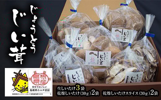 
            じょうとうじい茸3袋セット【しいたけ 椎茸 城東化成  乾燥しいたけ 干ししいたけ スライス きのこ セット 国産 おかず 炒め物 和え物 おつゆ 汁物 安全 美味しい 料理 島根県 安来市】
          