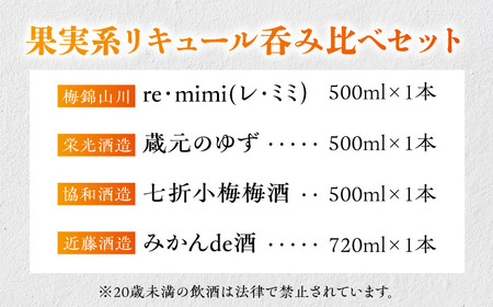 愛媛県産「果実系リキュール」呑み比べセット BKAW002 リキュール