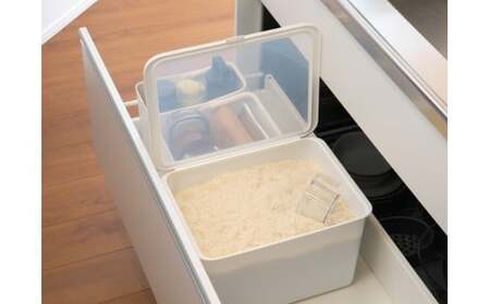 フタ付きストックケース 米びつ　LBK-51 ブラック  (3色からお好きなカラーが選べる)  ライクイット like-it【like105-3】