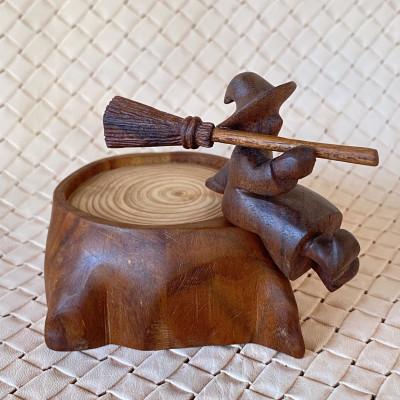 ふるさと納税 養父市 【cotree】切り株トレーとほうきの小人〜物語の傍に佇む、静かな見守り役〜 |  | 01