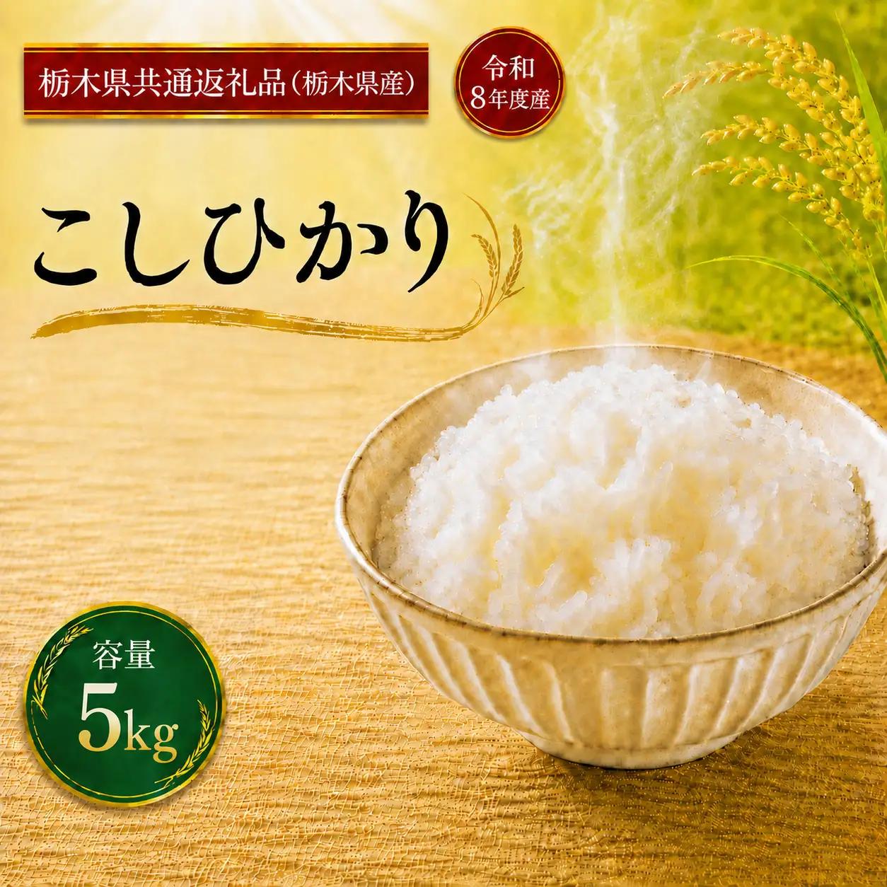 令和8年度 こしひかり 5kg お米 栃木県共通返礼品