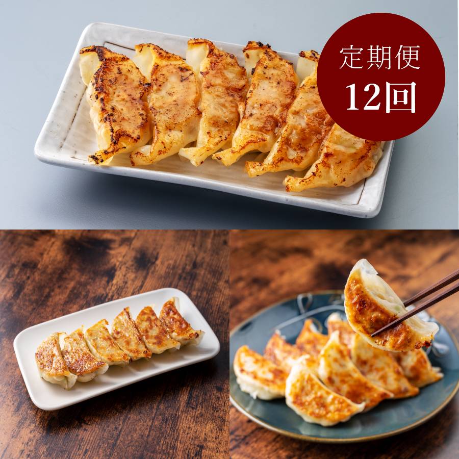 ＜餃子香月＞元祖薄皮餃子「にんにく」「生姜」「肉超餃子」36個 定期便12回