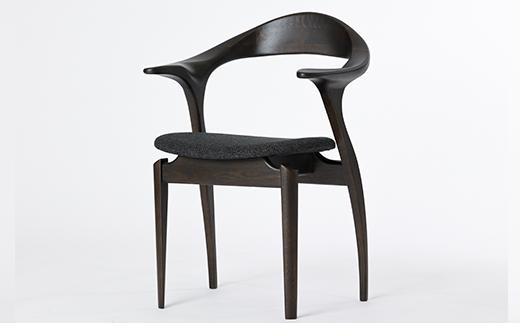 
諸富家具／平田椅子製作所／Dining Half Arm Chair LILLY 1脚（ダークブラウン／張地2色）　
