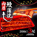 【ふるさと納税】 うなぎ蒲焼き 200g 3尾 セット 頭付き 鰻 手焼き 蒲焼 タレ付き ふっくら 香ばしい うなぎ蒲焼き 鰻蒲焼 台湾産 養殖鰻 養殖うなぎ 冷凍 惣菜 真空パック 温めるだけ 簡単調理 高知県 須崎市