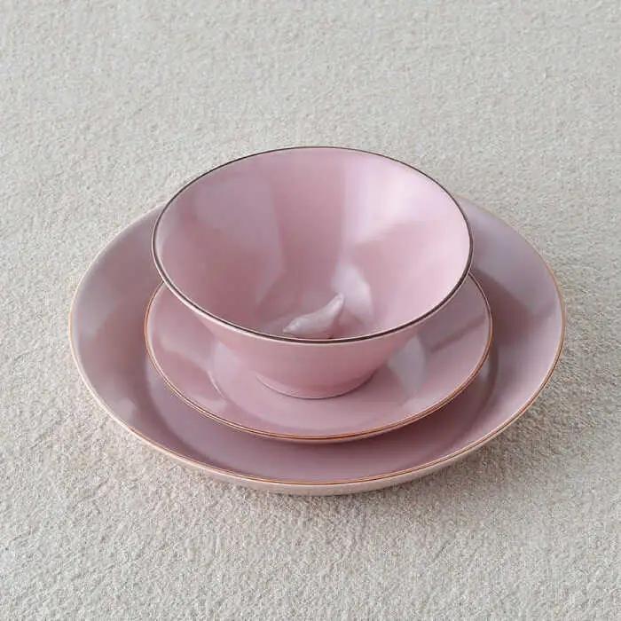 【波佐見焼】マットカラー茶碗セット（ピンク）食器 皿【大新窯】[DC137] 波佐見焼