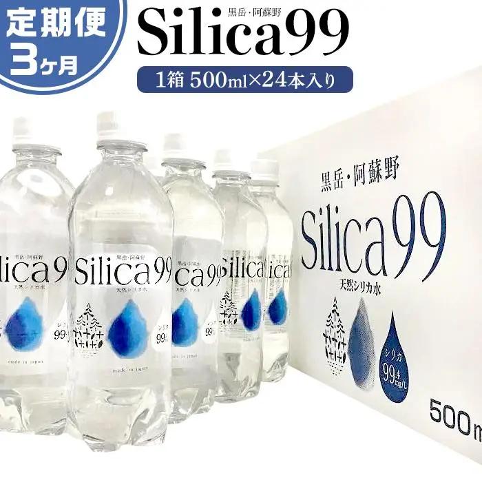 ＜３ヶ月連続お届け 定期便＞天然炭酸水Silica99　500ml×24本
