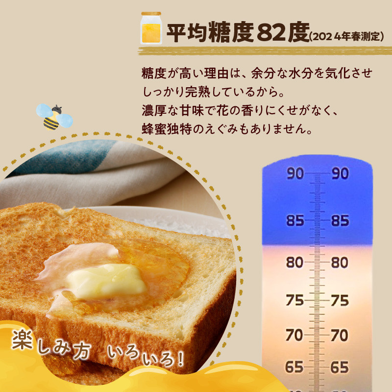 【愛知県小牧市】桃畑で作った完熟非加熱はちみつ200g×2本 パウチ入り ポスト便