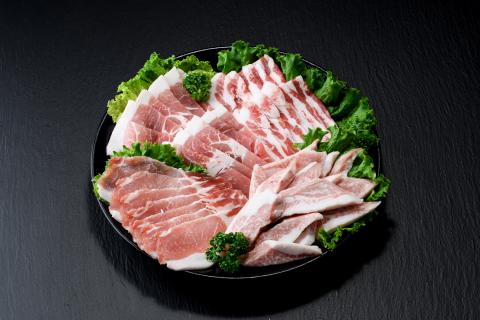 【指宿産かごしま黒豚】焼肉バラエティセット1kg(岡村商店/A-366)