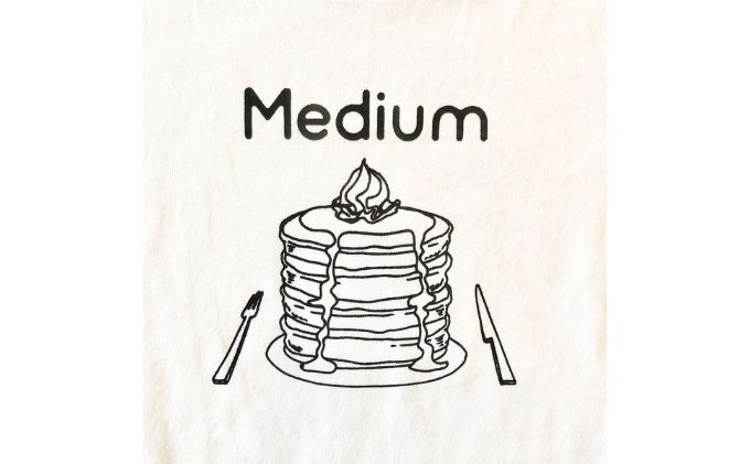 3人兄弟姉妹でおそろい/パンケーキ Small×Medium×Large プリント/ Tシャツ3枚組ギフトセット【出産祝い・誕生日・ギフト・プレゼント】（80cm×90cm×130cm）